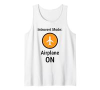 Introvert Mode Airplane ON Funny Antisocial Humor Canotta