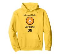 Introvert Mode Airplane ON Funny Antisocial Humor Felpa con Cappuccio