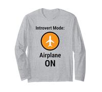 Introvert Mode Airplane ON Funny Antisocial Humor Maglia a Manica