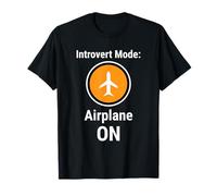 Introvert Mode Airplane ON Funny Antisocial Humor Maglietta