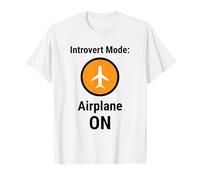 Introvert Mode Airplane ON Funny Antisocial Humor Maglietta