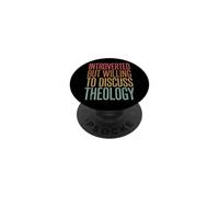 Introverted But Willing To Discuss Theology PopSockets PopGrip Adesivo