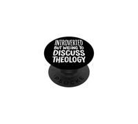 Introverted But Willing To Discuss Theology PopSockets PopGrip Adesivo