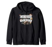 INTROVERTI Libri Bookworm e Silenzio solitudine o Progetto Proprio Felpa con Cappuccio