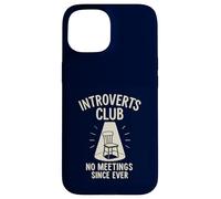 Introverts Club Nessun incontro da sempre divertente solitudine Custodia per iPhone 15
