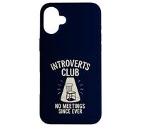 Introverts Club Nessun incontro da sempre divertente solitudine Custodia per iPhone 16 Plus