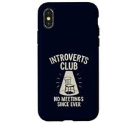 Introverts Club Nessun incontro da sempre divertente solitudine Custodia per iPhone X/XS
