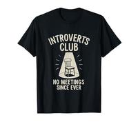 Introverts Club Nessun incontro da sempre divertente solitudine Maglietta