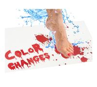 IntroWizard Bloody Bath Mat - The Official and Authentic Rectangular Plastic Mat That Turns Red When Wet - Small Size - Blood Mat Footprints