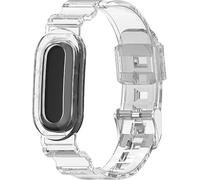 inturino per orologio in morbido silicone compatibile con Google itbit Air, cinturino regolabile, cinturino di ricambio per orologio in TPU traslucido in stile gelatina dai colori vivaci (Trasparente)