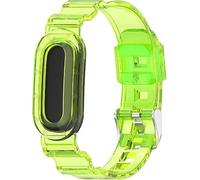 inturino per orologio in morbido silicone compatibile con Google itbit Air, cinturino regolabile, cinturino di ricambio per orologio in TPU traslucido in stile gelatina dai colori vivaci (Giallo)