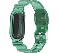 inturino per orologio in morbido silicone compatibile con Google itbit Air, cinturino regolabile, cinturino di ricambio per orologio in TPU traslucido in stile gelatina dai colori vivaci (Verde)