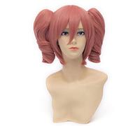 Inu X Boku SS Roromiya Karuta Pink Cosplay Wig Short Wavy Synthetic Hair Chip Ponytails High Temperature Fiber