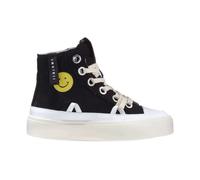 Inuikii - Sneaker Matilda Nera Distressed con Stampa Smiley & Cuore - - Shoes - Donna - Nero - 39 EU