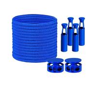 inupon Lacci elastici per scarpe da ginnastica, senza lacci, rotondi, senza lacci, per bambini, adulti, anziani, taglia unica, Blu, 100