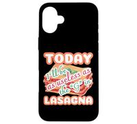 Inutile come la G in lasagna divertente dire scherzo d'affari Custodia per iPhone 16 Plus