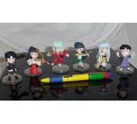 INUYASHA Set Completo 6 FIGURE da Collezione 6cm CON BASE Kagome Sanho Shippo