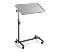 Invacare Vassoio Letto Pausa L865 Vassoio Letto - Altezza Regolabile - Piano Inclinabile - Carrello con Ruote - Marrone