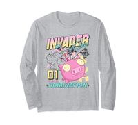 Invader Zim 01 World Domination Zim & Gir Racing Over Pig Maglia a Manica