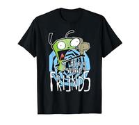 Invader Zim G.I.R Me And The Squirrel Are Friends Funny Logo Maglietta, Uomo, Nero, M