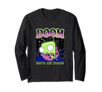 Invader Zim Gir Doom Space You're All Doomed Slogan Maglia a Manica