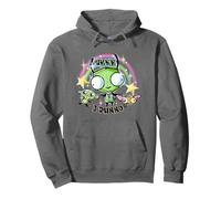Invader Zim Gir Monkey And Chihuahua Rainbow Aesthetic Felpa con Cappuccio