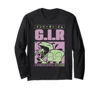 Invader Zim Gir Poses Pastel Vintage Cartoon Maglia a Manica