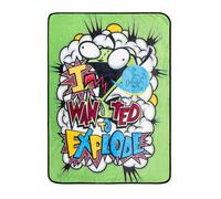 Invader Zim GIR "Volevo Esplodere" Coperta In Pile | 45 x 60 Pollici