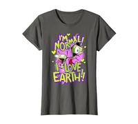 Invader Zim I'm Normal I Love Earth Day Maglietta, Donna, Asfalto, XL