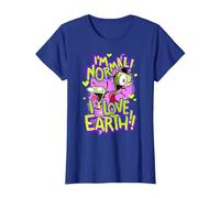 Invader Zim I'm Normal I Love Earth Day Maglietta, Donna, Blu Reale, L