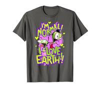 Invader Zim I'm Normal I Love Earth Day Maglietta, Uomo, Asfalto, 6XL