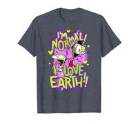 Invader Zim I'm Normal I Love Earth Day Maglietta, Uomo, Pervinca, 6XL