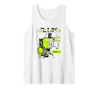 Invader Zim Irken Robot Gir Neon Green Canotta