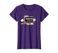 Invader Zim Logo with Gir And DIB Maglietta, Donna, Viola, S