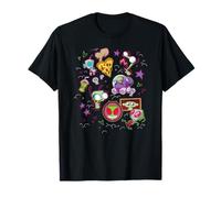 Invader Zim Retro Neon Funny Stickers Collage Maglietta