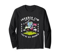 Invader Zim You're All Doomed Earth Takeover Design Maglia a Manica