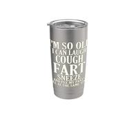 Invecchiamento Ridere Tosse Scoreggia Starnuto Pee Pantaloni Senior Citizen Bicchiere termico in acciaio inox doppia parete