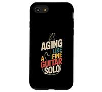 Invecchiare come una bella chitarra assolo retrò rock umorismo Custodia per iPhone SE (2020) / 7/8