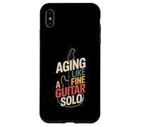 Invecchiare come una bella chitarra assolo retrò rock umorismo Custodia per iPhone XS Max