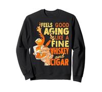 Invecchiare con Umorismo Come Whisky e Sigaro Pregiati Felpa