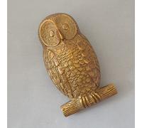 Invecchiato Ottone Gufo Porta Battente