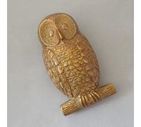 Invecchiato Ottone Gufo Porta Battente