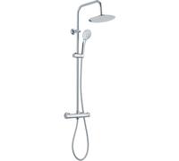 Invena Musta set doccia a parete con termostato con soffione cromo AU-84-001