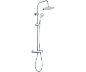 Invena Musta set doccia a parete con termostato con soffione cromo AU-84-001