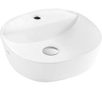 Invena Parla lavabo 40x40 cm semicircolare da appoggio bianco lucida CE-41-001