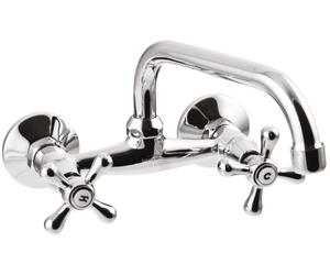 Invena Roma rubinetto per lavabo a parete cromo BC-24-00S