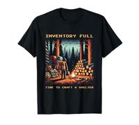 Inventario completo - Craft Shelter Pixel Survival Quote Maglietta