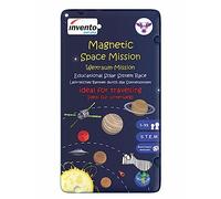 INVENTO Just Play - Gioco magnetico con missione spaziale in pratica scatola di metallo per 2-4 giocatori, per casa e in viaggio, per giochi classici, ideale come gioco da viaggio o regalo, magnetico,