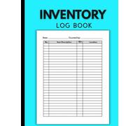 Inventory Log Book: Simple Stock Management Notebook for Small Business, Home, and Personal Inventory Records 110 Pages / Size 8,5 x 11 In.
