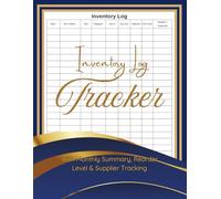Inventory Log Tracker: With Monthly Summary, Reorder Level & Supplier Tracking | Additional lined pages included for notes, planning, and personalized tracking.